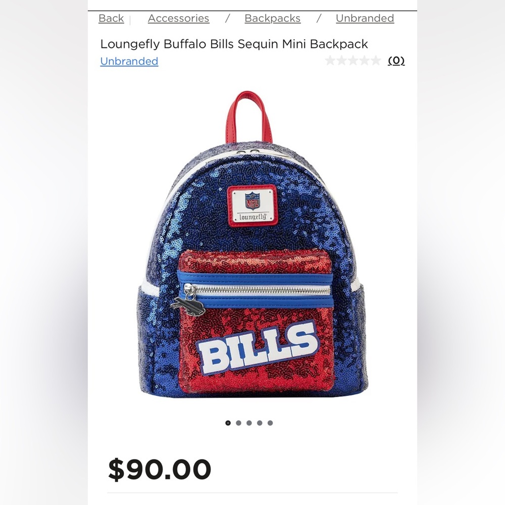 Loungefly Sequin Mini Backpack - Red and Blue